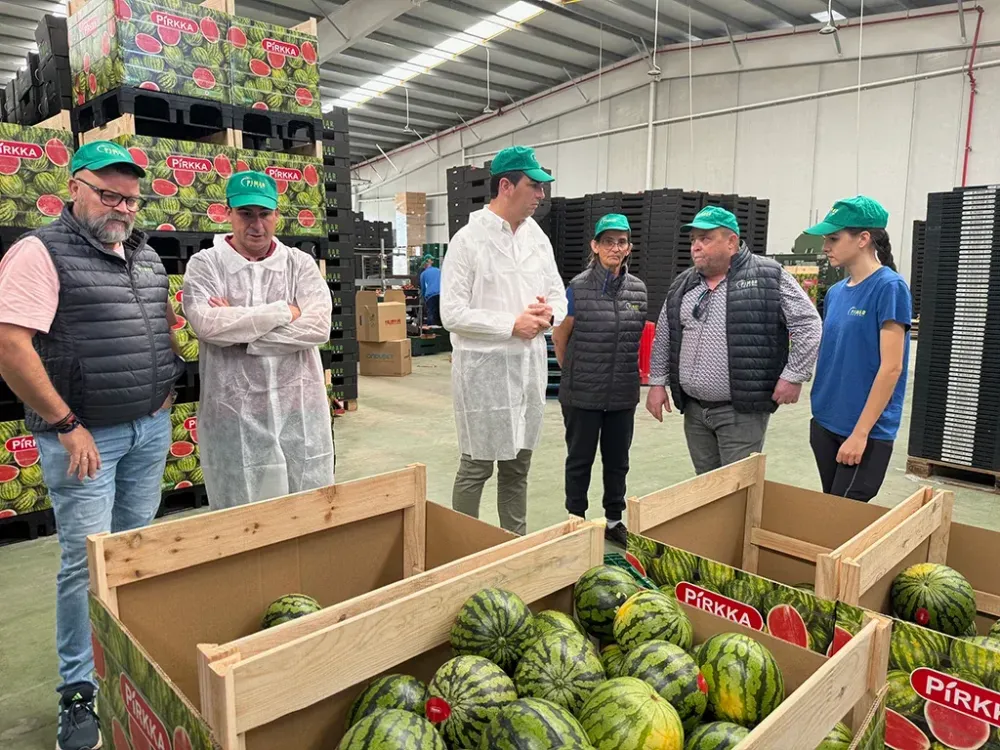 Garrido respalda al sector agrícola en plena campaña de sandía