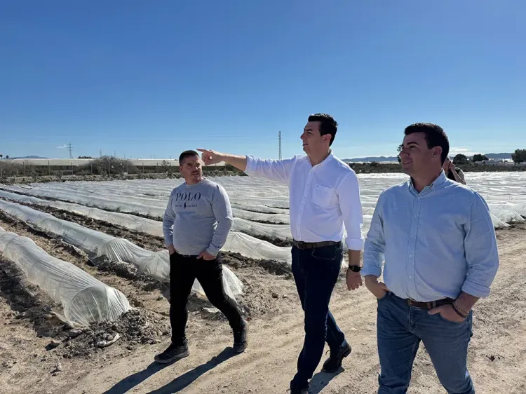 Garrido se interesa por la campaña de la sandía en el Campo de Níjar