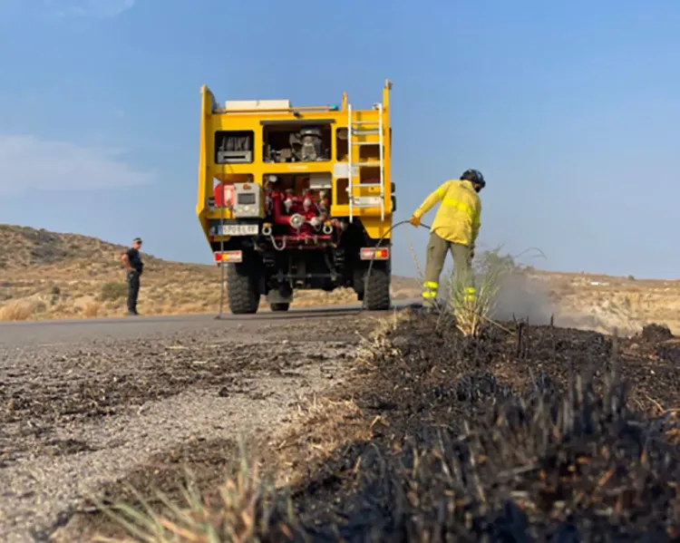 Extinguido conato de incendio en paraje del Parque Natural Cabo de Gata-Níjar