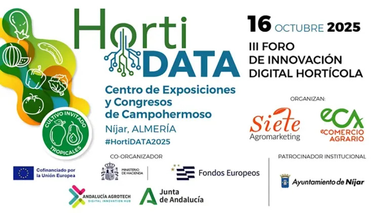 Níjar se convertirá en octubre en ‘capital’ para la transformación tecnológica hortofrutícola con el III Foro HortiDATA