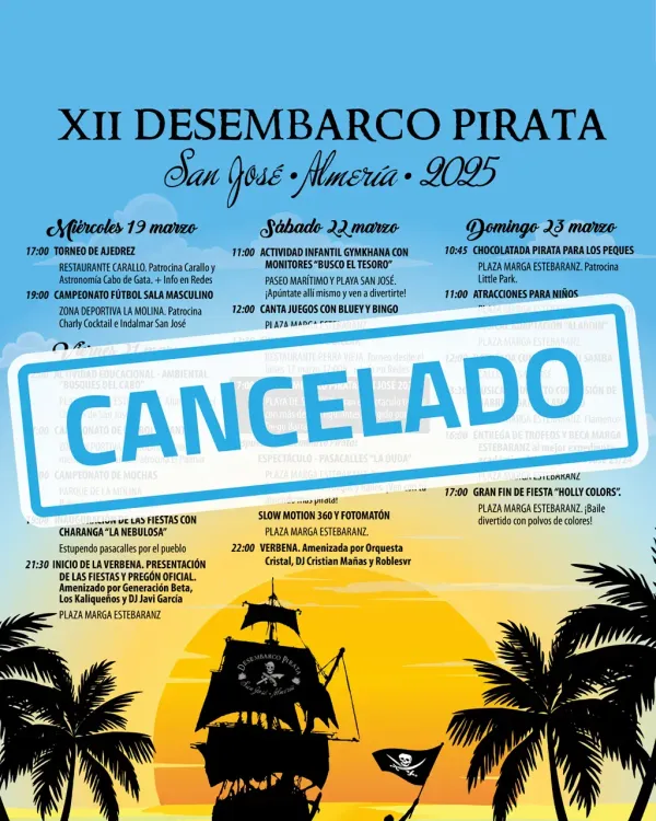 El mal tiempo obliga a cancelar el ‘Desembarco Pirata’ de San José