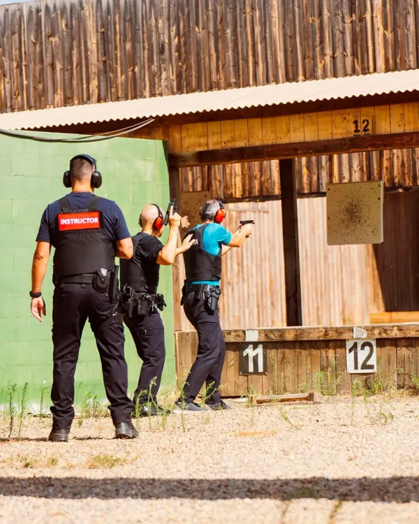 Prácticas de tiro realizadas por la Policía Local de Níjar en el campo de tiro de Benahadux.